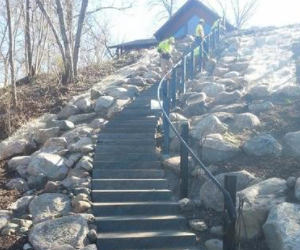 Custom Lake Stairs